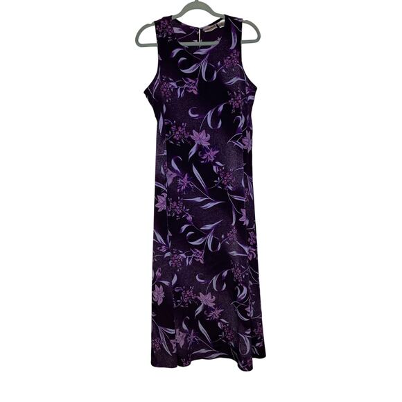 Fashion Bug Dresses & Skirts - Fashion Bug purple floral long dress size 12